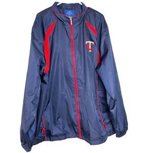 Minnesota Twins Reebok Authentic Baseball MLB Windbreaker Size 2XL‎